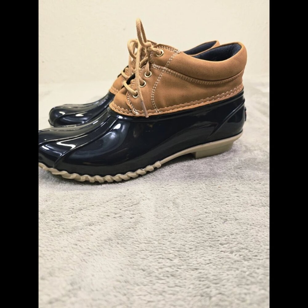 Tommy Hilfiger T-WHEAT-T‎ Boots Womens 7M Blue/Tan Rubber Clean! - Picture 7 of 15